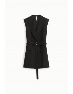 Imperial Femme Gilet long coloris Noir Imperial Femme Gilet long coloris Noir