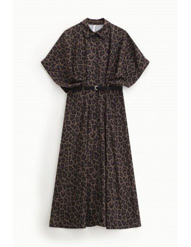 Imperial Femme Robe à manches chauve-souris imprimé Leopard