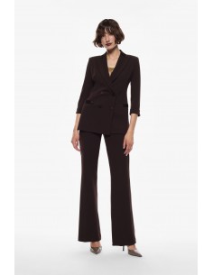 Imperial Femme blazer de smoking croisé Chocolat