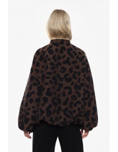 Imperial Femme blouson Teddy oversize à motif leopard Imperial Femme blouson Teddy oversize à motif leopard