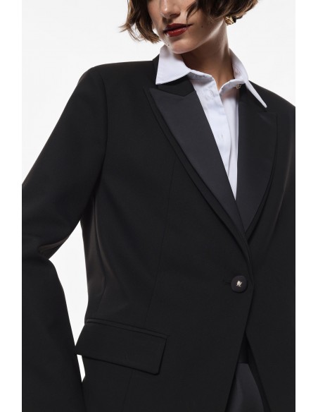 Imperial Femme blazer de smoking noir forme oversize