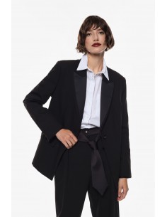 Imperial Femme blazer de smoking noir forme oversize Imperial Femme blazer de smoking noir forme oversize