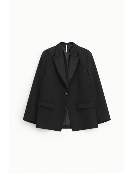 Imperial Femme blazer de smoking noir forme oversize
