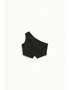 Imperial Femme Gilet asymetrique Noir Imperial Femme Gilet asymetrique Noir