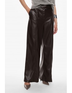 Imperial Femme Pantalon en cuir vegan coloris Kaki Imperial Femme Pantalon en cuir vegan coloris Kaki