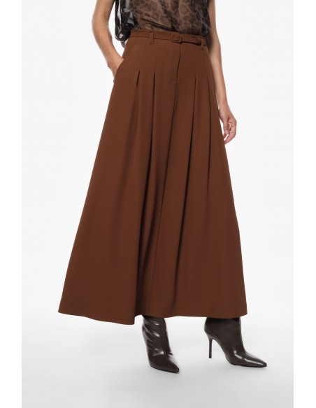 Imperial Femme Jupe a godets en crepe Noir
