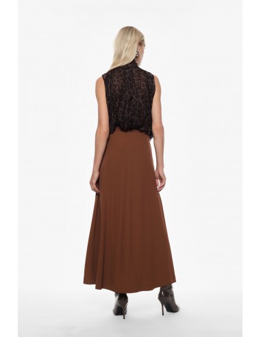 Imperial Femme Jupe a godets en crepe Noir