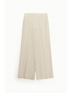 Imperial Femme pantalon fluide Ecru forme Palazzo
