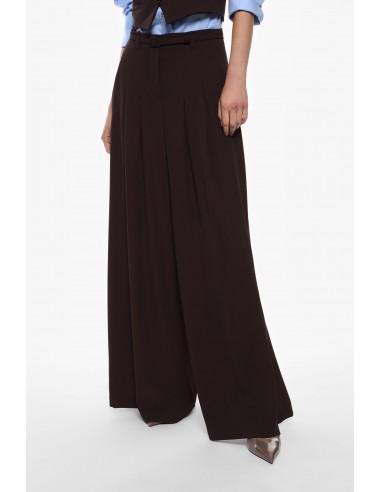 Imperial Femme pantalon Palazzo à pinces Chocolat