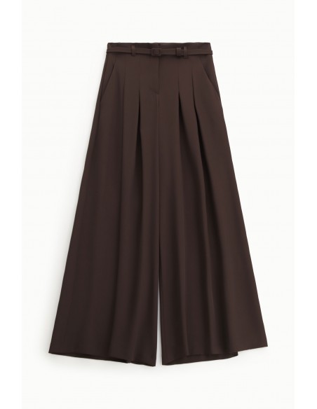 Imperial Femme pantalon Palazzo à pinces Chocolat