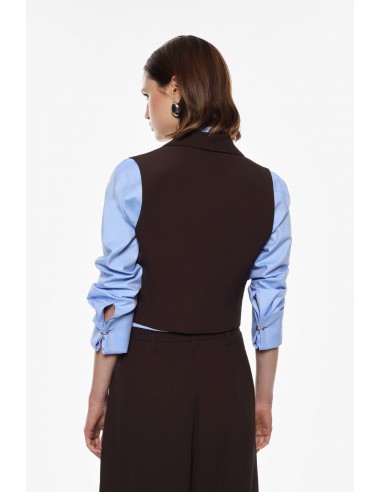 Imperial femme Gilet a revers Chale coloris Chocolat