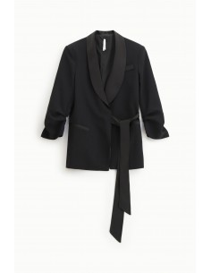Imperial Femme Blazer de smoking Noir croisé cache-coeur Imperial Femme Blazer de smoking Noir croisé cache-coeur