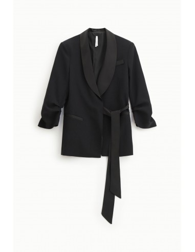 Imperial Femme Blazer de smoking Noir croisé cache-coeur