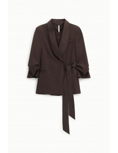 Imperial Femme Blazer de smoking Chocolat croisé cache-coeur