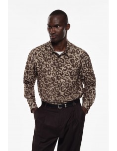 Imperial Homme chemise fluide imprimé leopard Imperial Homme chemise fluide imprimé leopard