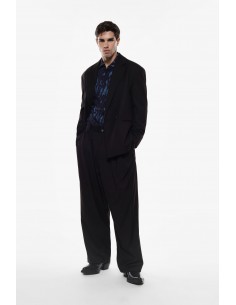 Imperial Homme pantalon large noir a triple pinces Imperial Homme pantalon large noir a triple pinces