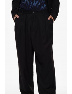 Imperial Homme pantalon large noir a triple pinces Imperial Homme pantalon large noir a triple pinces