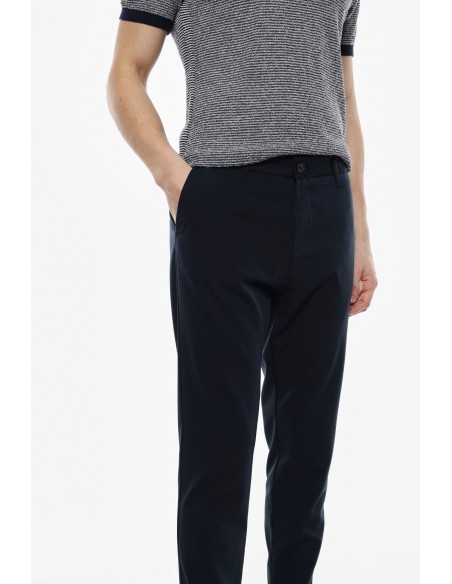 Imperial homme pantalon Chino ecru à revers