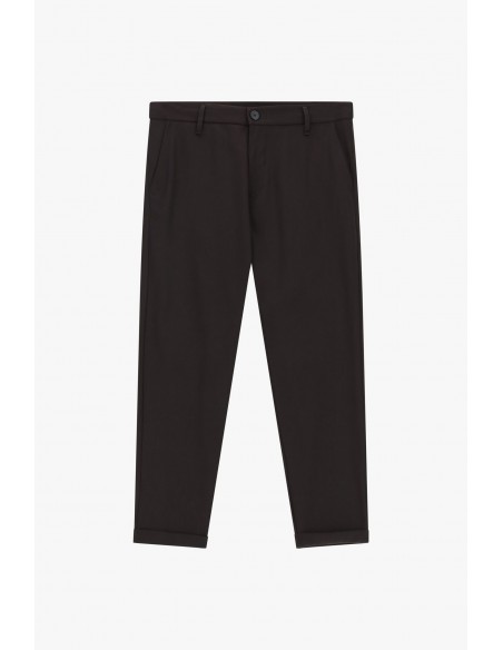 Imperial homme pantalon Chino marron chocolat à revers