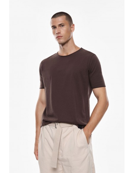Imperial Homme tshirt  à manches courtes et col rond coloris Marron