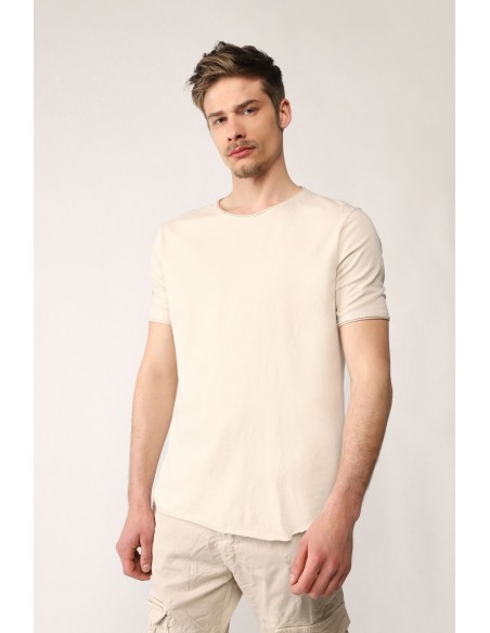 Imperial Homme tshirt  à manches courtes et col rond coloris Beige