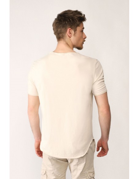 Imperial Homme tshirt  à manches courtes et col rond coloris Beige