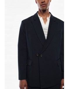Imperial Homme blazer bleu marine oversize à sangle en drap Imperial Homme blazer bleu marine oversize à sangle en drap