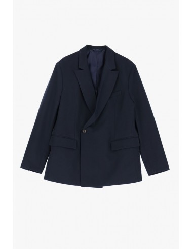 Imperial Homme blazer bleu marine oversize à sangle en drap