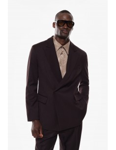 Imperial Homme blazer marron oversize à sangle en drap Imperial Homme blazer marron oversize à sangle en drap