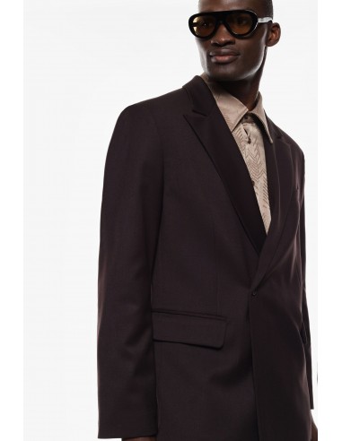 Imperial Homme blazer marron oversize à sangle en drap