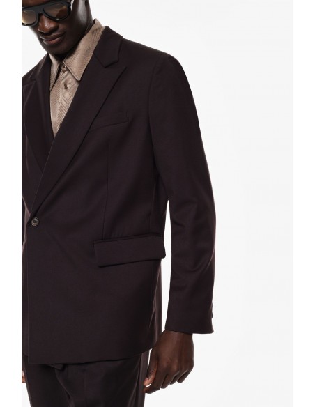 Imperial Homme blazer marron oversize à sangle en drap