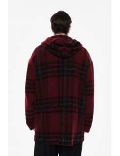 Imperial Homme veste bordeaux a carreaux et capuche Imperial Homme veste bordeaux a carreaux et capuche