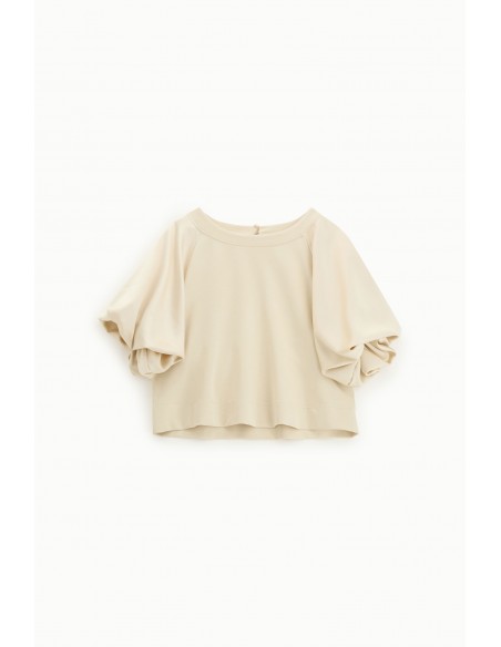 sweat shirt imperial manches ballon en satin