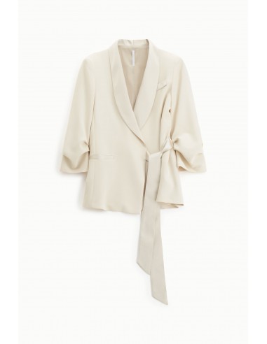 Imperial Femme Blazer de smoking Ecru croisé cache-coeur