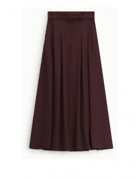 Imperial Femme Jupe a godets en crepe Marron chocolat