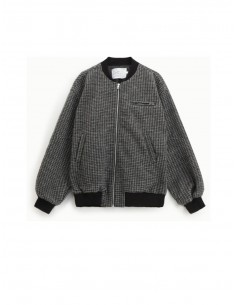 Imperial Homme blouson oversize en laine melangée grise et noire Imperial Homme blouson oversize en laine melangée grise et noire