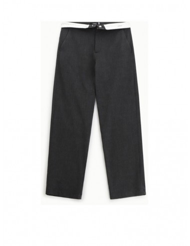 pantalon imperial homme gris a taille retournée