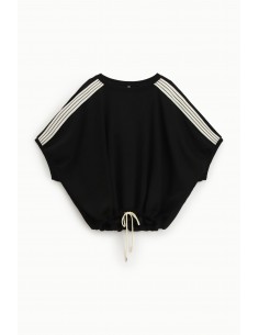 Imperial Femme sweat-shirt Noir Oversize à manches courtes Imperial Femme sweat-shirt Noir Oversize à manches courtes