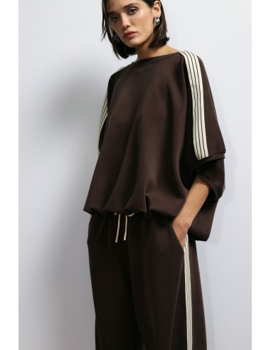 Imperial Femme sweat-shirt Noir Oversize à manches courtes