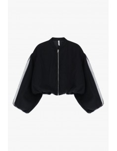 Imperial femme bomber oversize Noir en tulle Imperial femme bomber oversize Noir en tulle