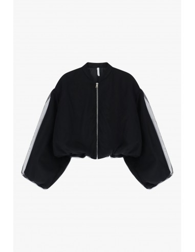 Imperial femme bomber oversize Noir en tulle