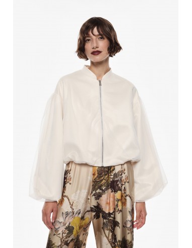 Imperial femme bomber oversize Noir en tulle