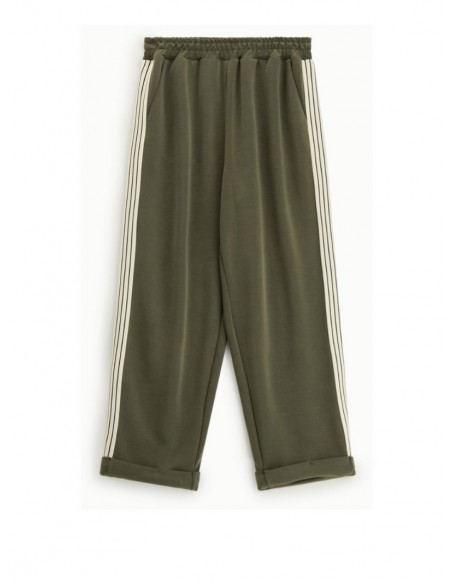Imperial Femme Pantalon de jogging Kaki a Galon rayé