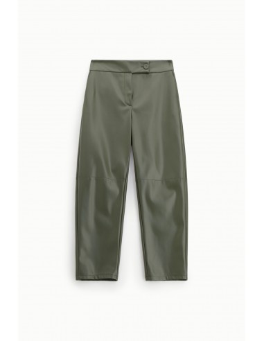 Imperial Femme pantalon kaki en cuir vegan