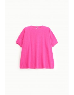 Imperial Femme Tshirt fuschia en laine et cachemire melangé Imperial Femme Tshirt fuschia en laine et cachemire melangé