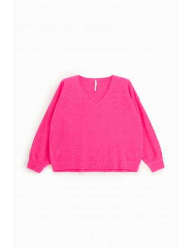 Imperial Femme pull fuschia en laine et alpaga melangé
