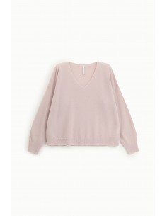 Imperial Femme pull rose poudre en laine et alpaga melangé Imperial Femme pull rose poudre en laine et alpaga melangé