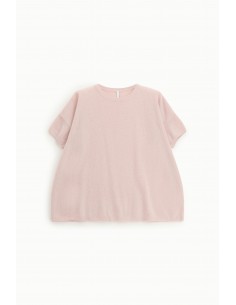 Imperial Femme Tshirt rose poudre en laine et cachemire melangé Imperial Femme Tshirt rose poudre en laine et cachemire melangé