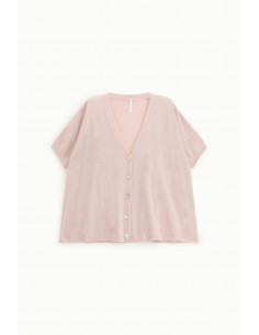Imperial Femme cardigan rose poudre en laine et cachemire melangé Imperial Femme cardigan rose poudre en laine et cachemire melangé