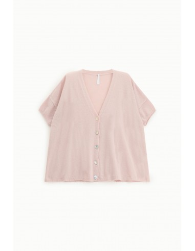 Imperial Femme cardigan rose poudre en laine et cachemire melangé